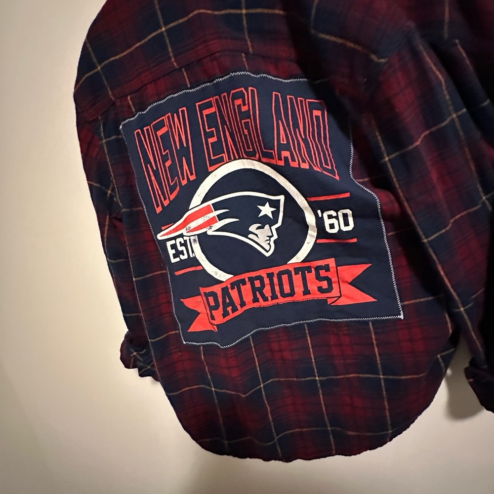 Revolution Burgundy and Navy Plaid Shirt